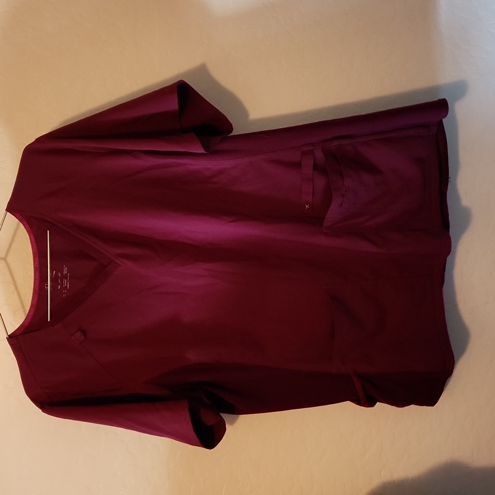 2xl solid scrub tops